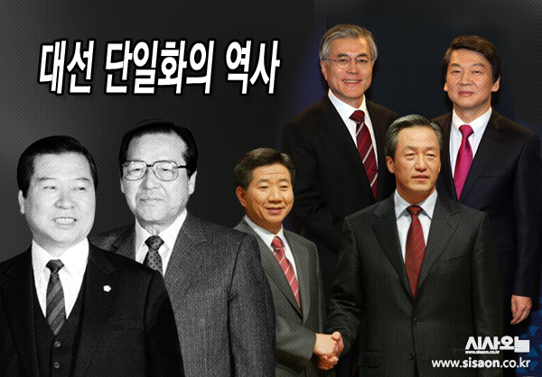 역대 대선에서의 단일화 논의를 되짚어보며 이번 대선에서의 단일화 가능성을 가늠해 봤다. ⓒ시사오늘 김유종